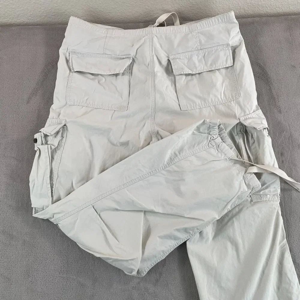 Polo Jeans Ralph Lauren Military Paratrooper Cargo‎ Pants Men 38x31 Ivory 2060A